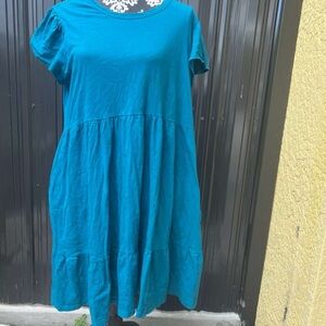 Time and Tru Vibrant Blue Mini Dress